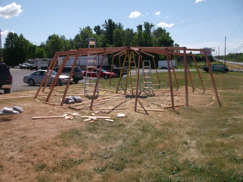 25-foot yurt assembly