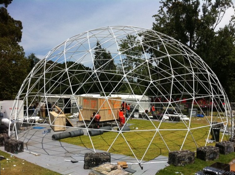 18 metre geodesic dome frame