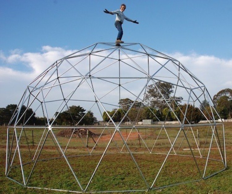 8 metre hemisphere geodesic dome frame