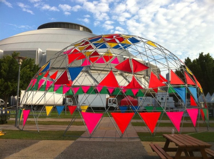 Big Day Out 2011 geodesic dome frame