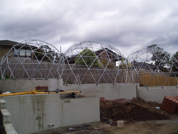 5,6,7 metre garden geodesic dome frames