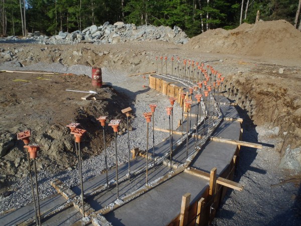 Geodesic Dome foundation in Vermont 