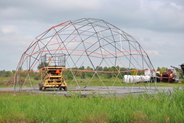 40-foot (12 metre) 4v 1/2 geodesic dome frame