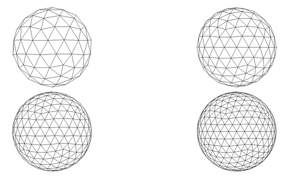 Figure 6:  Dome Spheres: 3V, 4V, 5V and 6V